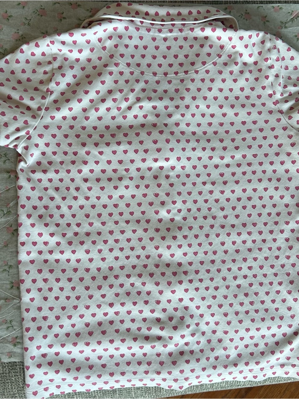 Roller Rabbit White Pajama Set with Pink Heart Print - Picture 6 of 7